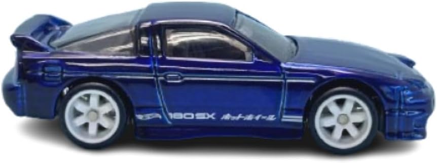 Hot Wheels '96 Nissan 180SX Type X Super Treasure Hunt, Blue, Die-Cast Car, 90's Theme, 211/250, 6/10