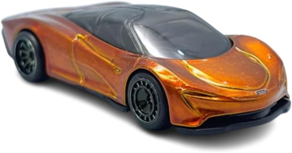 Hot Wheels Die-Cast Super Treasure Hunt McLaren Speedtail, Spectraflame Volcano Orange, 5/5, Collectible Toy Vehicle