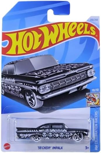 Hot Wheels 59 Chevy Impala (Black), Treasure Hunt HW Celebration Racers 10/10
