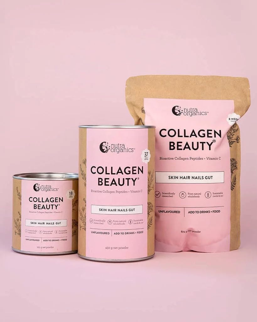 Nutra Naturals Collagen Beauty Powder 672g, VERISOL Bioactive Collagen Peptides + 100% RDI Vitamin C, Supports Skin, Hair, Nails + Gut