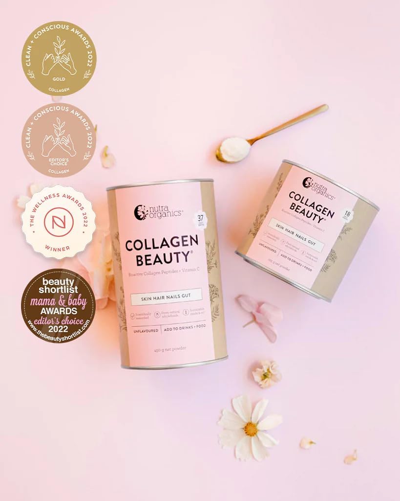 Nutra Naturals Collagen Beauty Powder 672g, VERISOL Bioactive Collagen Peptides + 100% RDI Vitamin C, Supports Skin, Hair, Nails + Gut