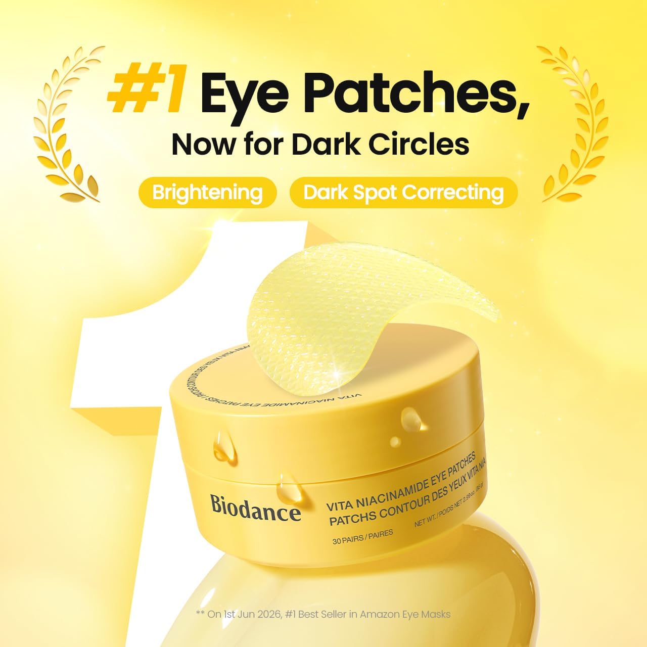 BIODANCE Collagen Peptide Eye Patches, Anti Wrinkle & Smile Line Patches for Face, Under Eye Mask for Fine Lines & Eye Bags, Travel Essentials & Self Care Gifts for Women, Korean Skin Care (60 Count) | Under Eye Mask, Patches for Face, Travel Essentials,