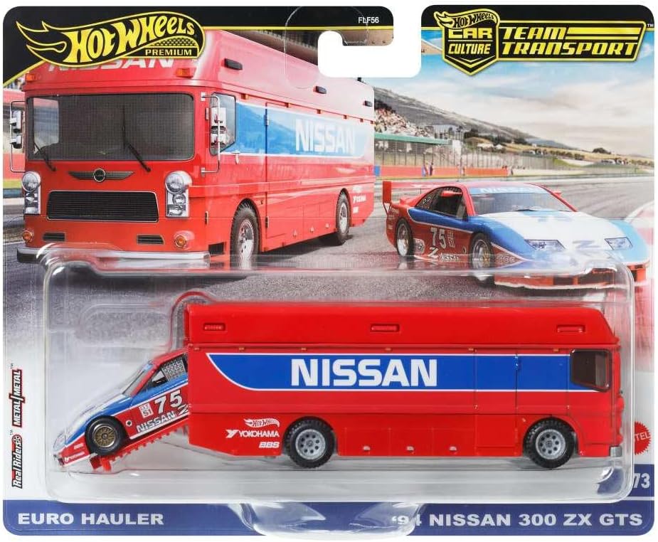 Hot Wheels Team Transport Nissan Euro Hauler and '94 300 ZX GTS, 1:64 Scale