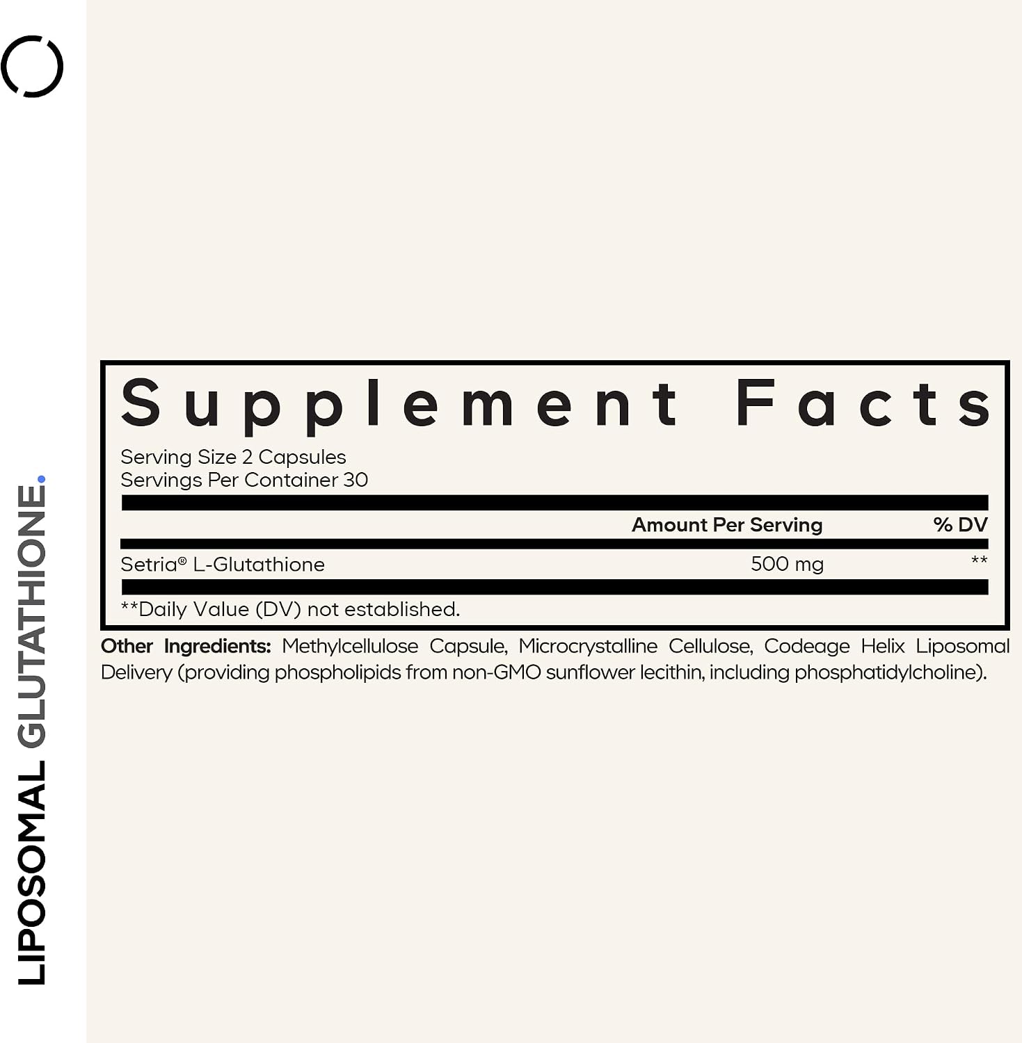 Codeage Liposomal Glutathione Supplement - Pure Reduced Setria L Glutathione Skin - Nano Encapsulated Glutathione Powder Pills - Phospholipids - Antioxidant Complex - Vegan, Non-GMO - 2 Pack