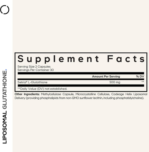 Codeage Liposomal Glutathione Supplement - Pure Reduced Setria L Glutathione Skin - Nano Encapsulated Glutathione Powder Pills - Phospholipids - Antioxidant Complex - Vegan, Non-GMO - 2 Pack