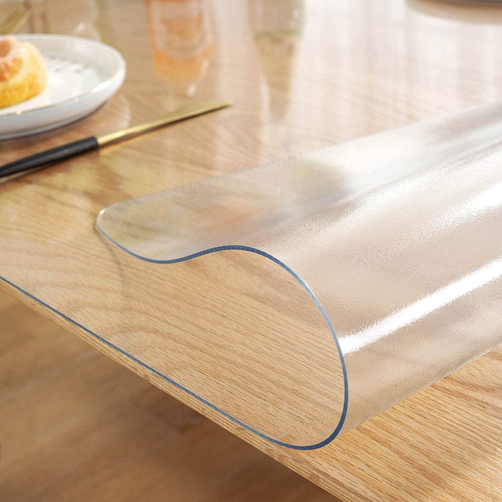 Custom Multisize Frosted PVC Table Cover Protector 1.5mm Thick Rectangular Plastic Table Mat Desk Pad for Office & Computer Desk/Dining Table/Workbench/Coffee Table(Frosted 100 x 180 cm)