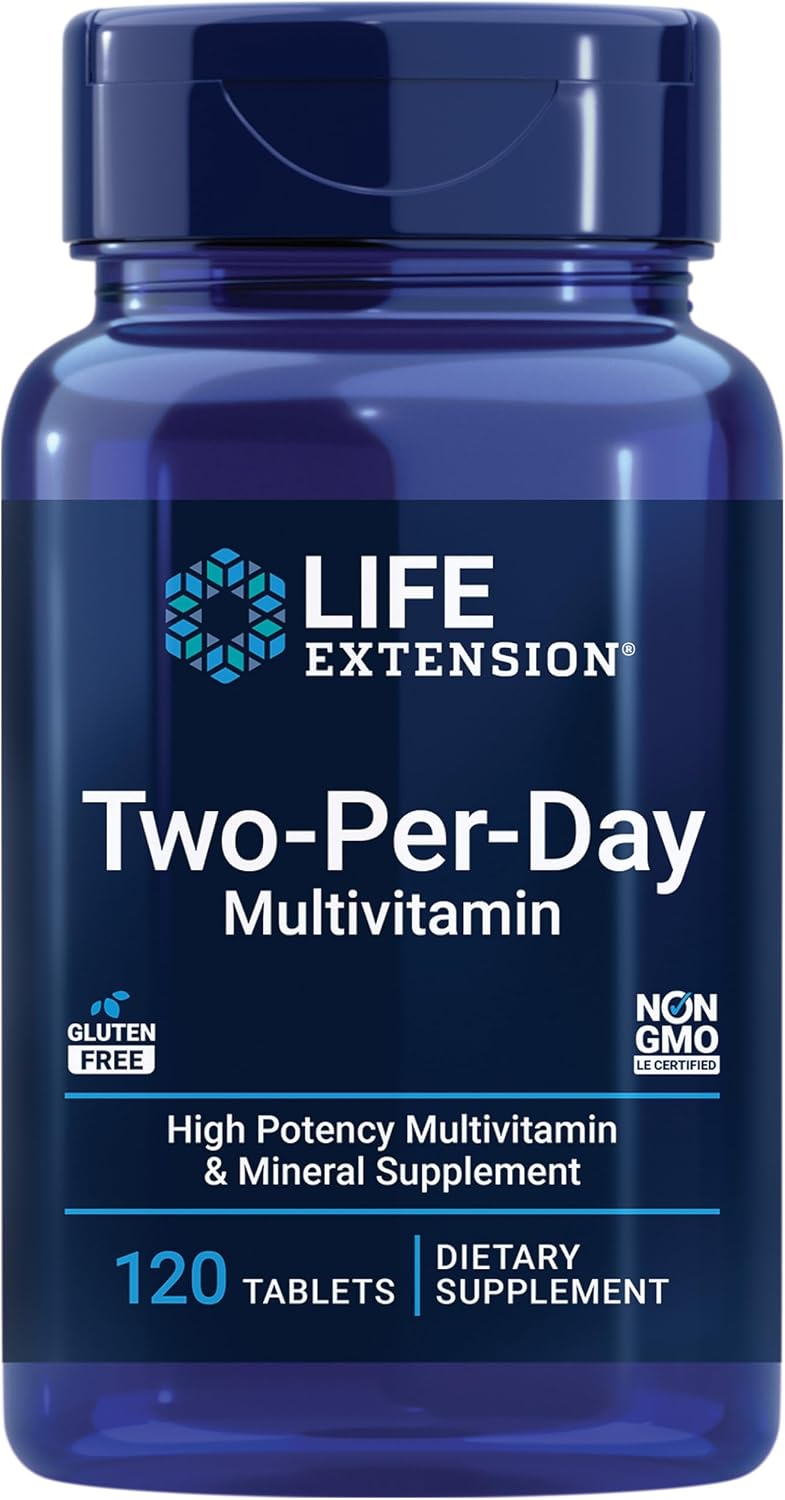 Life Extension Two Per Day (High Potency Multi-vitamin & Mineral Supplement), 120 Tablets