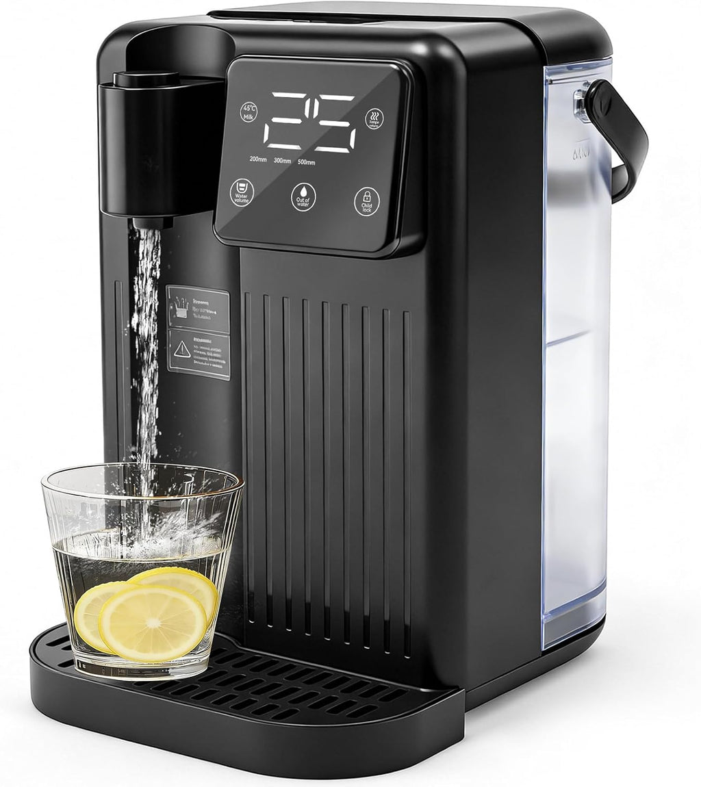 Hot Water Dispenser, 3L Countertop Water Boiler & Warmer, with 12 Temperatures & 3 Customized Water Outputs, Child Locks & Night Lights, Quick Heating, for Home, Party, Office, Kitchen, Bar