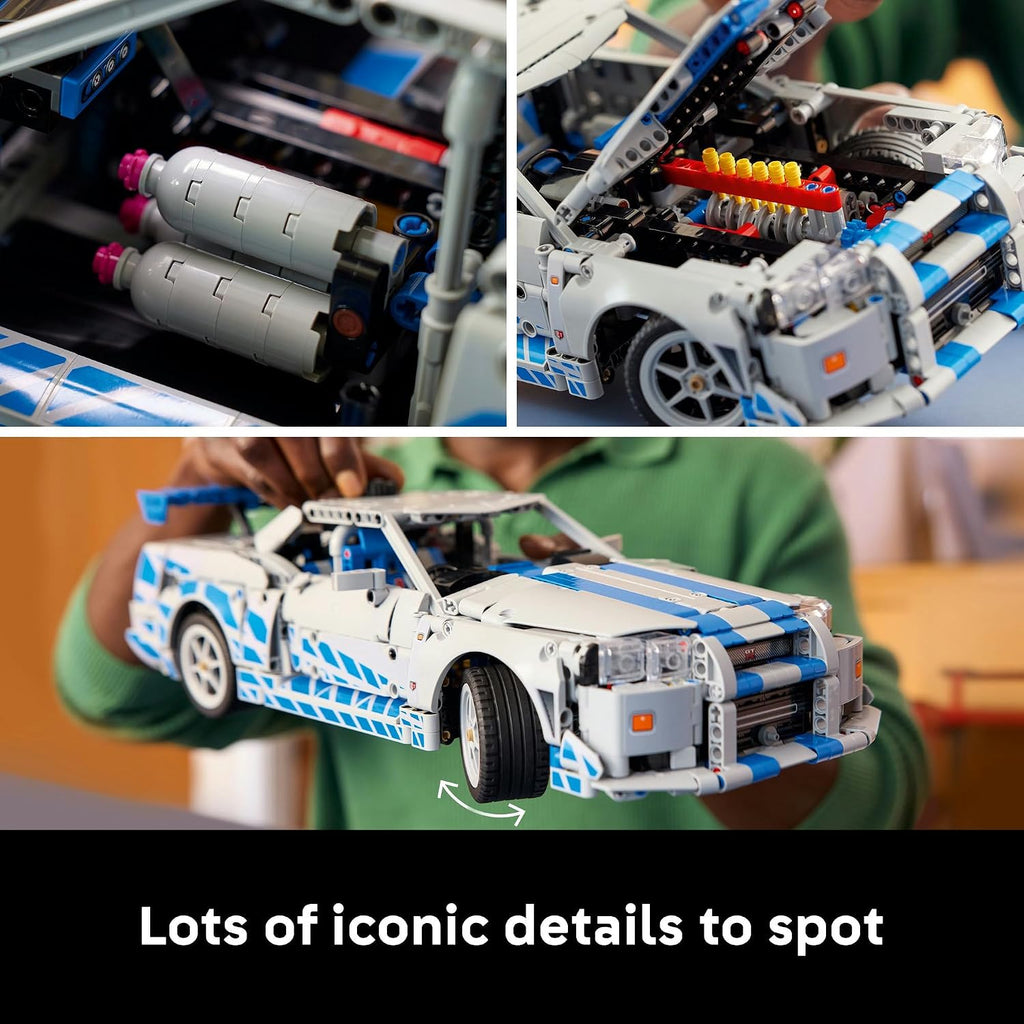 LEGO® Technic™ 2 Fast 2 Furious Nissan Skyline GT-R (R34) Car 42210 Model Kit, Vehicle Building Set, Creative Toy Set for Men, Women or Any Adult Fan
