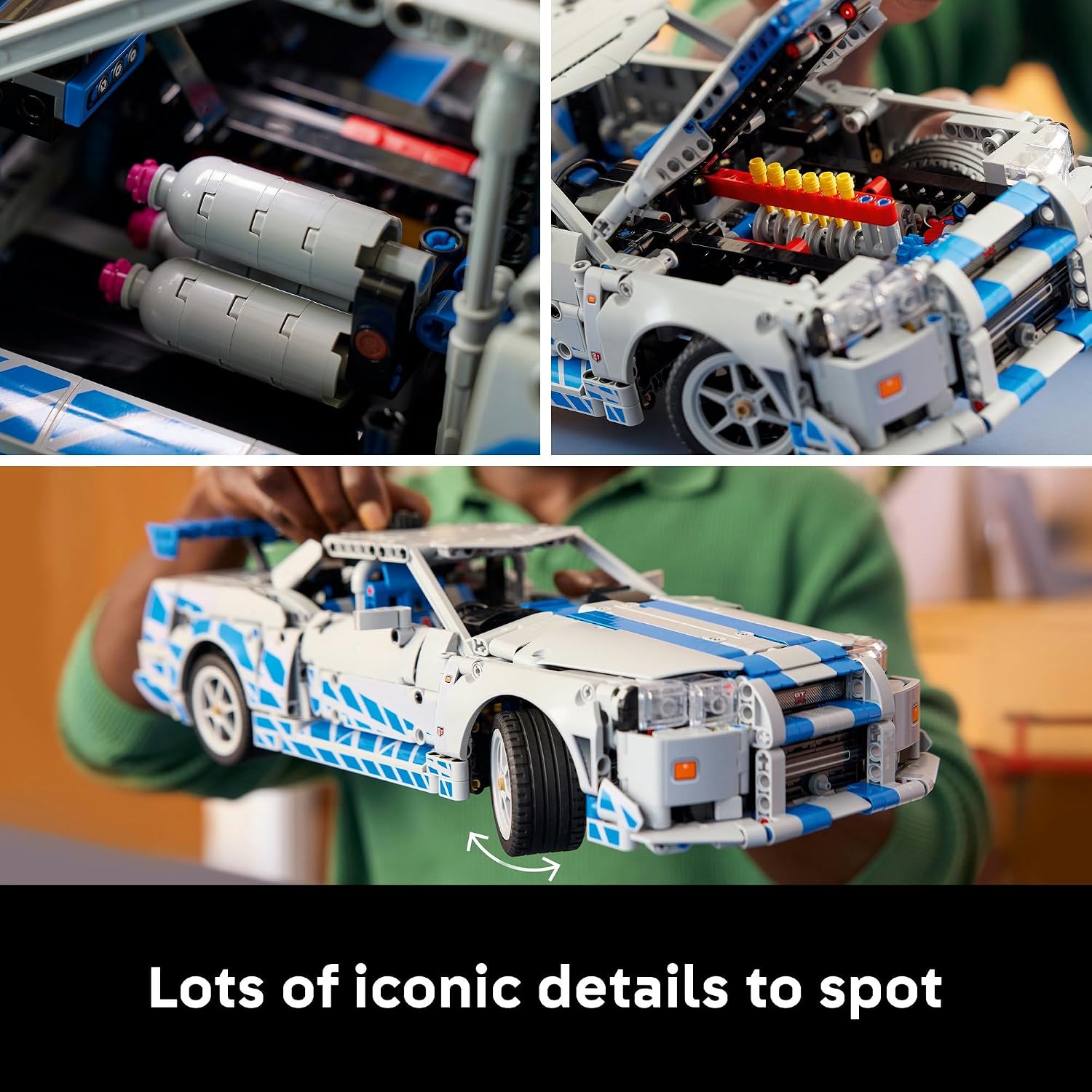 LEGO® Technic™ 2 Fast 2 Furious Nissan Skyline GT-R (R34) Car 42210 Model Kit, Vehicle Building Set, Creative Toy Set for Men, Women or Any Adult Fan