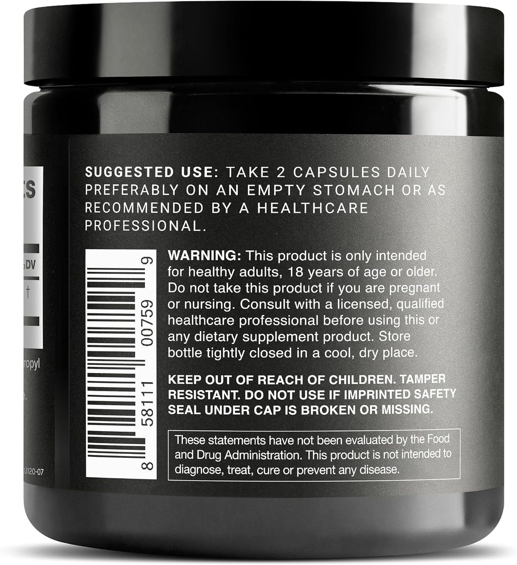 Ultra High Strength Glutathione Capsules - 1000mg Concentrated Formula - 98%+ Highly Purified and Highly Bioavailable - Non-GMO Fermentation - 120 Capsules Reduced Glutathione Supplement
