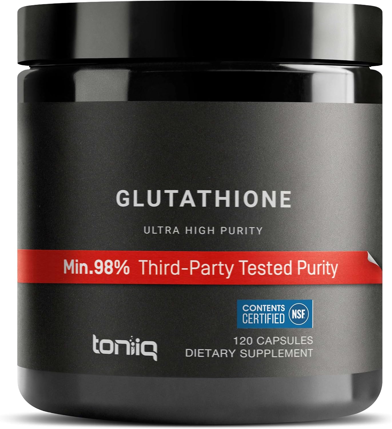 Ultra High Strength Glutathione Capsules - 1000mg Concentrated Formula - 98%+ Highly Purified and Highly Bioavailable - Non-GMO Fermentation - 120 Capsules Reduced Glutathione Supplement