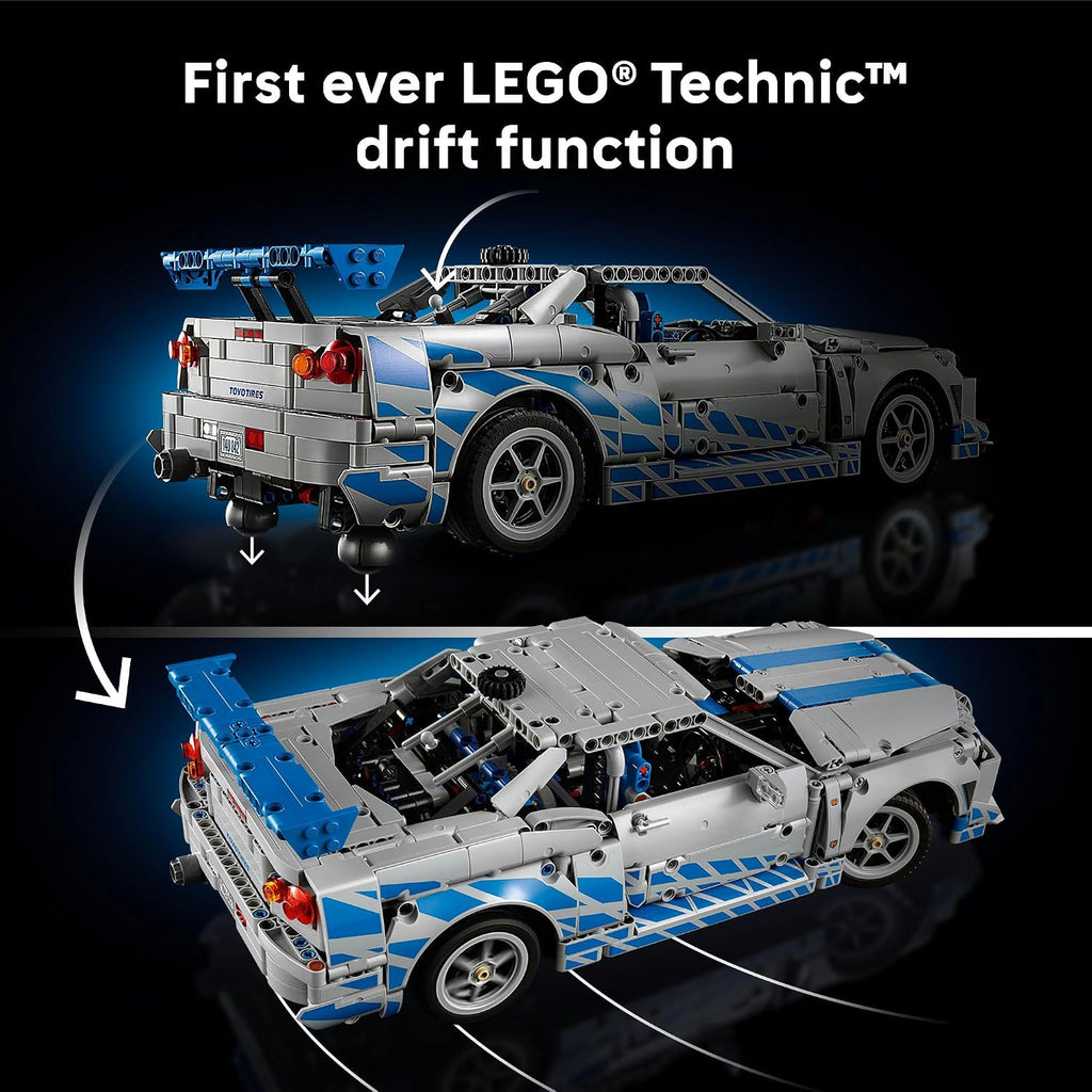 LEGO® Technic™ 2 Fast 2 Furious Nissan Skyline GT-R (R34) Car 42210 Model Kit, Vehicle Building Set, Creative Toy Set for Men, Women or Any Adult Fan