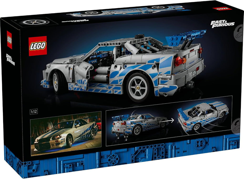 LEGO® Technic™ 2 Fast 2 Furious Nissan Skyline GT-R (R34) Car 42210 Model Kit, Vehicle Building Set, Creative Toy Set for Men, Women or Any Adult Fan